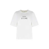 Tricouri Victoria Beckham T-Shirt In Cotton With Print Femei