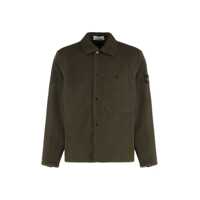 Camasi Stone Island Overshirt In Wool And Nylon Barbati