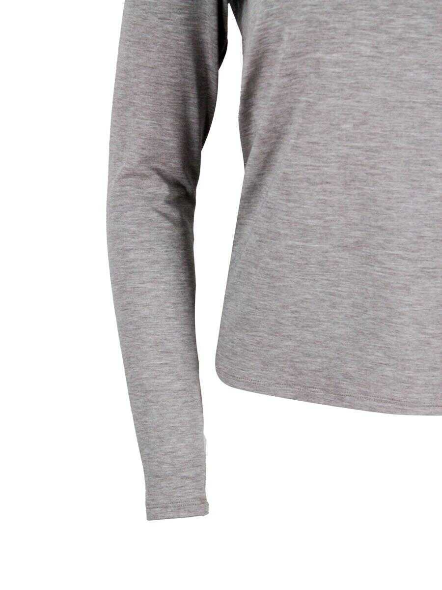 Topuri ANTONELLI Antonelli Florence T-Shirts And Polos Grey Femei (BM 19407162) 4