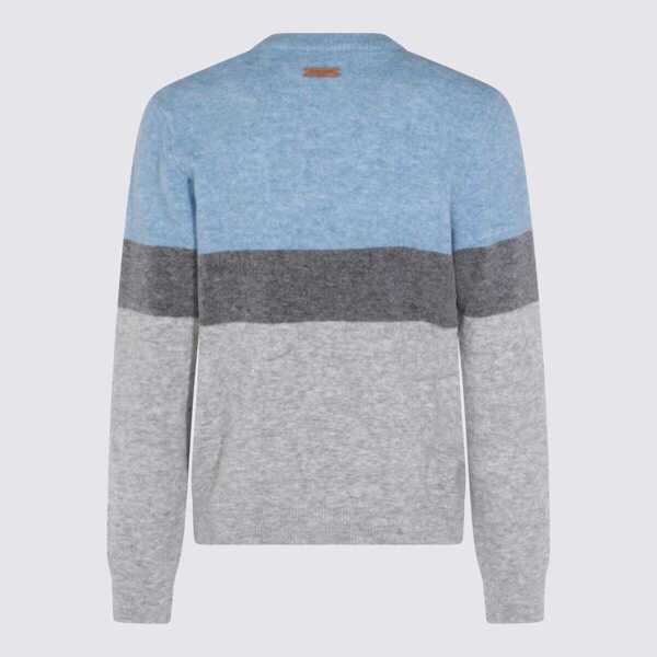 Pulovere Jacob Cohen Jacob Cohen Grey And Blue Wool Knitwear RED Barbati (BM 19407183) 2