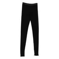 Pantaloni casual Forte_Forte Wool Ribbed Jersey Leggings With Spats Clothing Femei