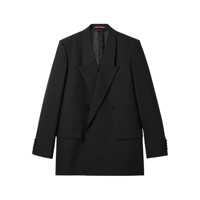 Sacouri Gucci Double-Breasted Technical Panama Blazer Barbati