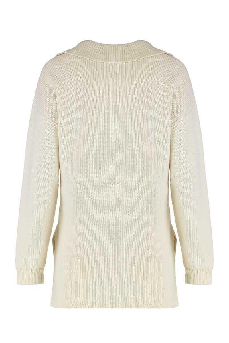 Pulovere Elisabetta Franchi Elisabetta Franchi Sweater In Mixed Wool With A Jewel Strap BROWN Femei (BM 19407561) 2