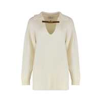 Pulovere Elisabetta Franchi Elisabetta Franchi Sweater In Mixed Wool With A Jewel Strap