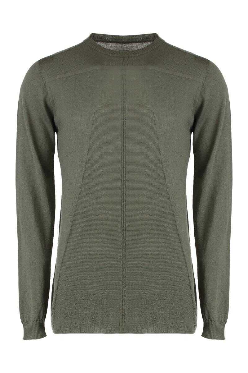 Pulovere Rick Owens Rick Owens Sweater With A Round Neck Made Of Cotton GREEN Barbati (BM 19407732) 1