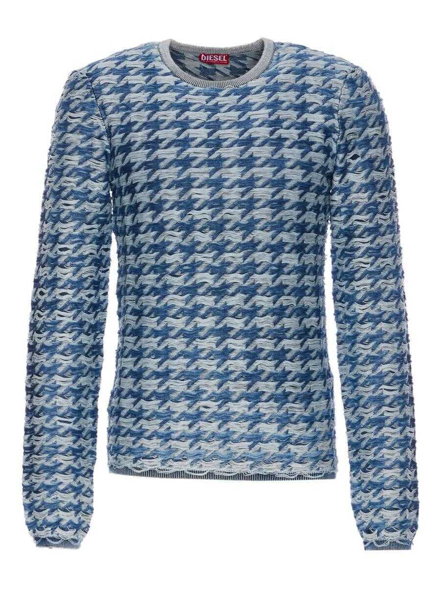 Pulovere Diesel Diesel Crewneck Sweater BLUE Barbati (BM 19408038) 1