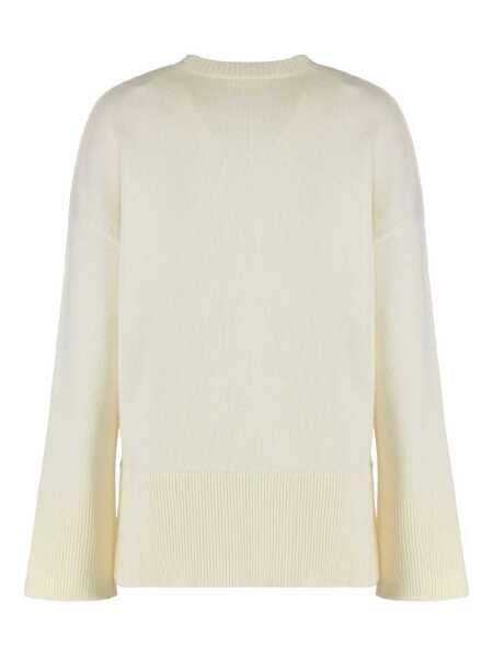 Pulovere P.A.R.O.S.H. P.A.R.O.S.H. Sweater With A Round Neck In Wool And Cashmere WHITE Femei (BM 19408227) 2