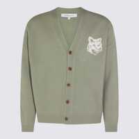 Pulovere Maison Kitsuné Green Wool Knitwear Barbati