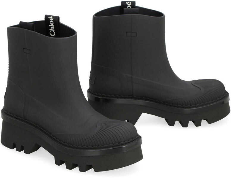 Bocanci Chloe Chlo Raina Rubber Rain Boots Black Femei (BM 19408476) 3