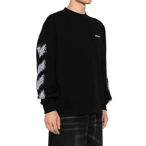 Bluze de trening Off-White Off White Pixel Diag Sweatshirt Black Barbati (BM 19408884) 2