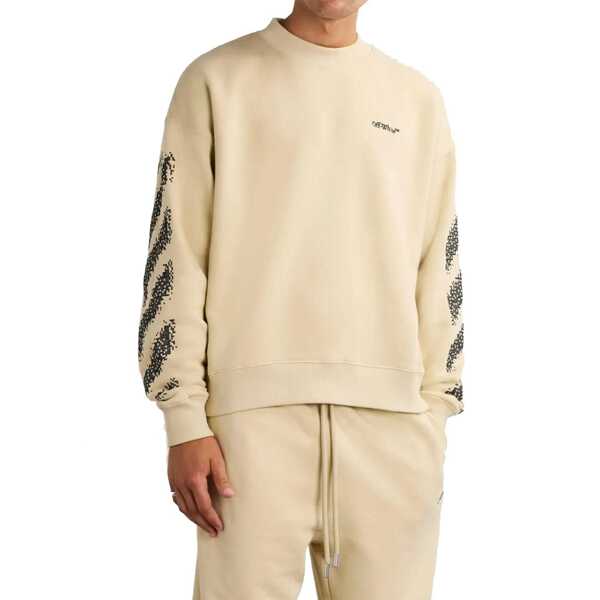 Bluze de trening Off-White Off-White Logo Sweatshirt Beige Barbati (BM 19408908) 2