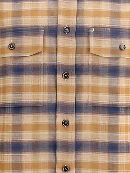 Camasi casual BRIONI Checked cotton Shirt ROYAL/BROWN Barbati (BM 19408967) 4