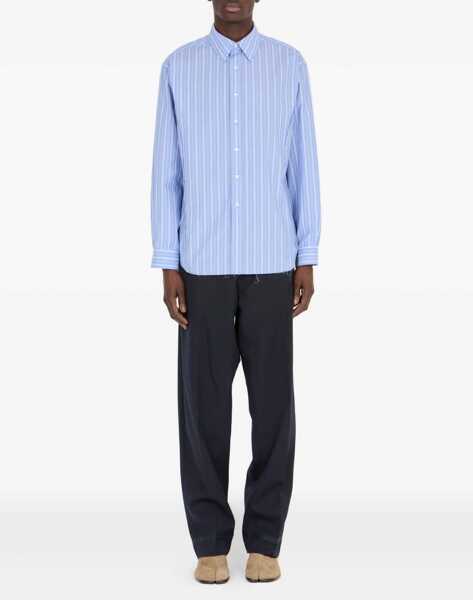 Camasi casual Maison Margiela Long-Sleeved Striped Shirt BLUE STRIPE Barbati (BM 19409024) 2