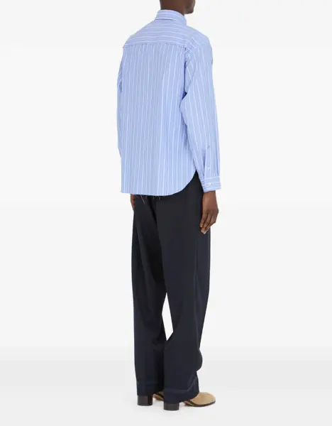 Camasi casual Maison Margiela Long-Sleeved Striped Shirt BLUE STRIPE Barbati (BM 19409024) 4