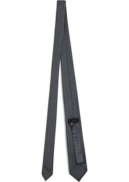 Cravate BRIONI Herringbone wool Tie GRAPHITE Barbati (BM 19409027) 2