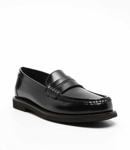 Mocasini Brunello Cucinelli Loafers with jewel decoration NERO Femei (BM 19409045) 2