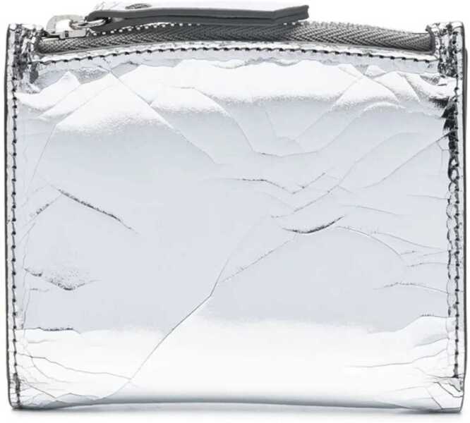 Portofele Maison Margiela Metallic leathe Bi-Fold Wallet SILVER/BLACK Barbati (BM 19409057) 1
