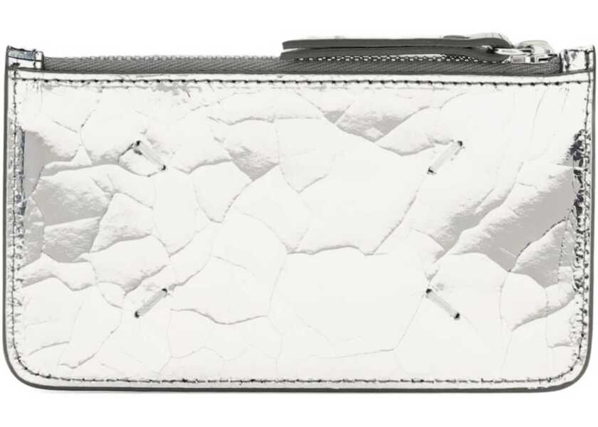 Portofele Maison Margiela Metallic Card Holder SILVER/BLACK Femei (BM 19409066) 2