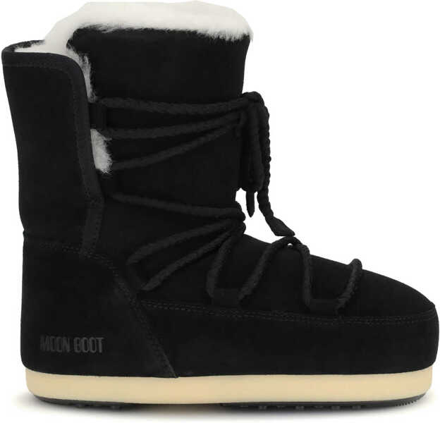 Bocanci casual Moon Boot Suede and shearling Ankle Boots BLACK Femei (BM 19409078) 1