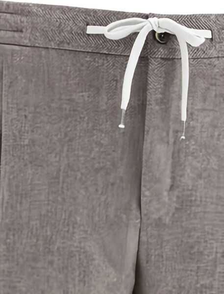 Pantaloni casual PT TORINO Soft Virgin Wool and Cashmere Trousers MARRONE CHIARO Barbati (BM 19409096) 4