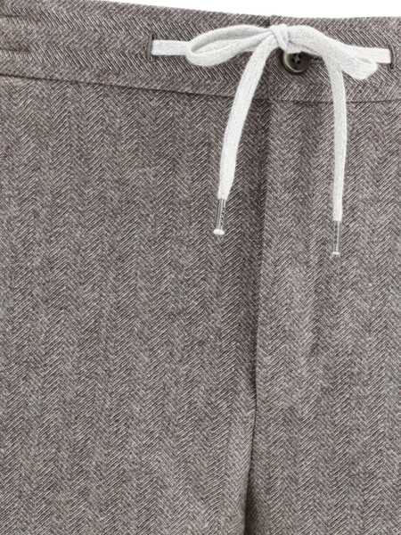 Pantaloni casual PT TORINO Soft Virgin Wool and Cashmere Trousers MARRONE CHIARO Barbati (BM 19409096) 5