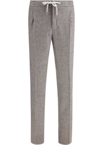 Pantaloni casual PT TORINO Soft Virgin Wool and Cashmere Trousers MARRONE CHIARO Barbati (BM 19409096) 1