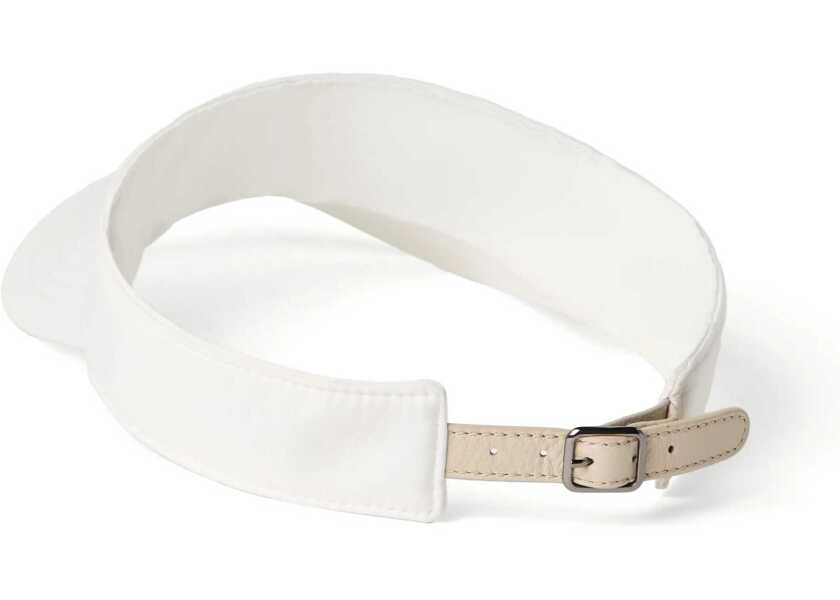 Sepci Brunello Cucinelli Nylon Visor with Shiny Band BIANCO Femei (BM 19409102) 2