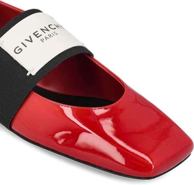 Balerini Givenchy Patent-leather Squared Ballerinas DEEP RED Femei (BM 19409111) 4