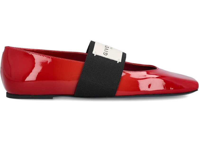Balerini Givenchy Patent-leather Squared Ballerinas DEEP RED Femei (BM 19409111) 1