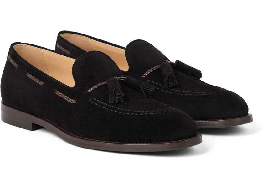 Mocasini Brunello Cucinelli Suede Loafers NERO Barbati (BM 19409144) 2