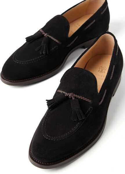 Mocasini Brunello Cucinelli Suede Loafers NERO Barbati (BM 19409144) 4