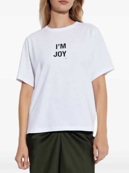 Tricouri Victoria Beckham Slogan T-Shirt WHITE Femei (BM 19409312) 3
