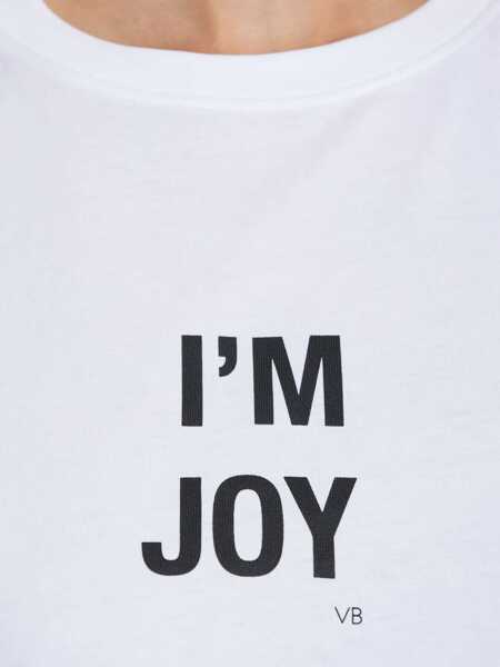 Tricouri Victoria Beckham Slogan T-Shirt WHITE Femei (BM 19409312) 5