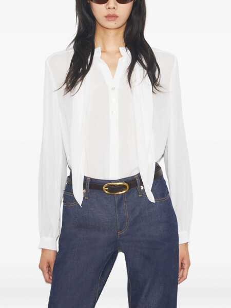 Bluze Tory Burch Shirt With Bow WHITE Femei (BM 19409318) 4
