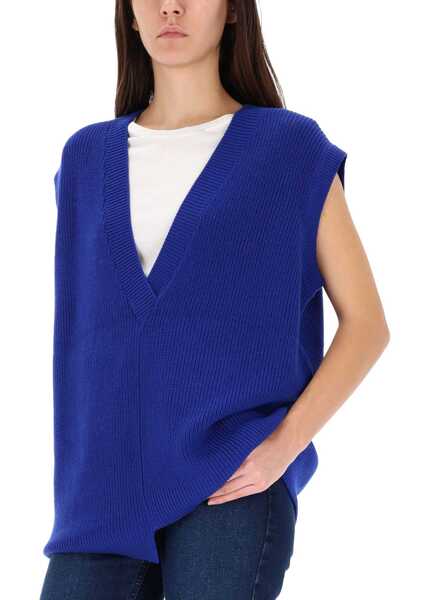 Pulovere casual Zona20 Milano Ice Vest BLUE Femei (BM 19409339) 4