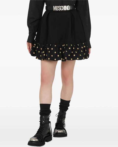Fuste casual Moschino Polka Dots Skirt BLACK Femei (BM 19409402) 3