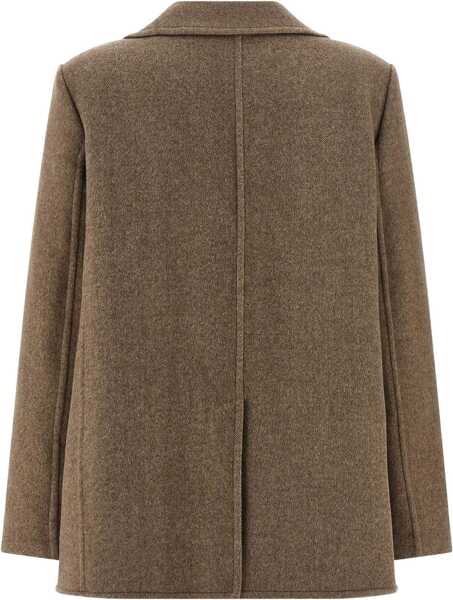 Sacouri office Tory Burch Wide Twill Jacket BROWN Femei (BM 19409450) 2