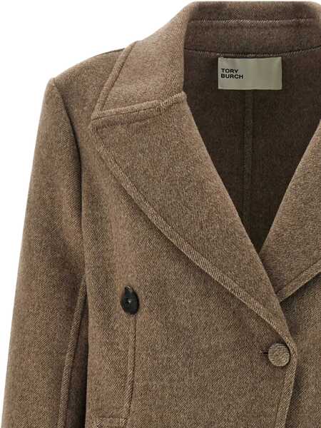 Sacouri office Tory Burch Wide Twill Jacket BROWN Femei (BM 19409450) 4