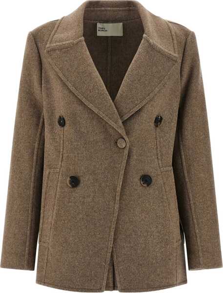 Sacouri office Tory Burch Wide Twill Jacket BROWN Femei (BM 19409450) 1