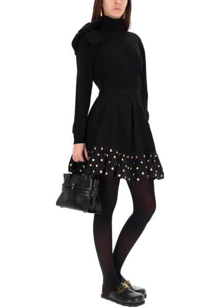 Pulovere casual Moschino Mesh With Flower Detail BLACK Femei (BM 19409465) 2