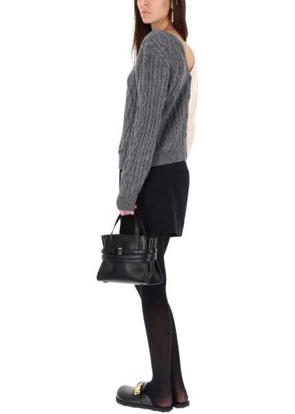 Cardigane Moschino Two-Tone Cardigan GREY Femei (BM 19409471) 2