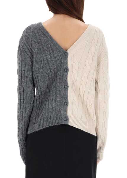 Cardigane Moschino Two-Tone Cardigan GREY Femei (BM 19409471) 3