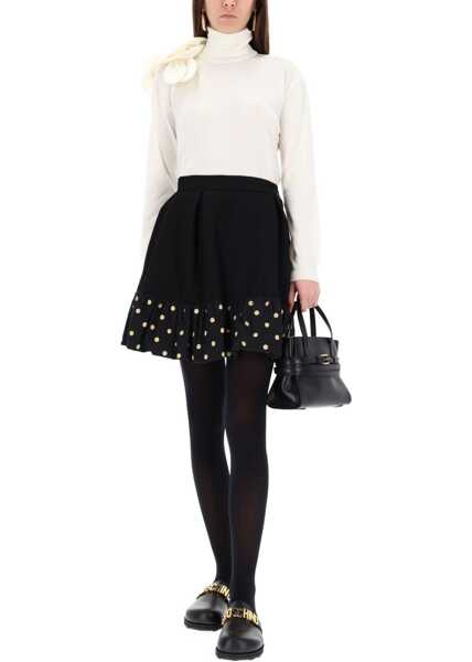 Pulovere casual Moschino Mesh With Flower Detail WHITE Femei (BM 19409486) 2