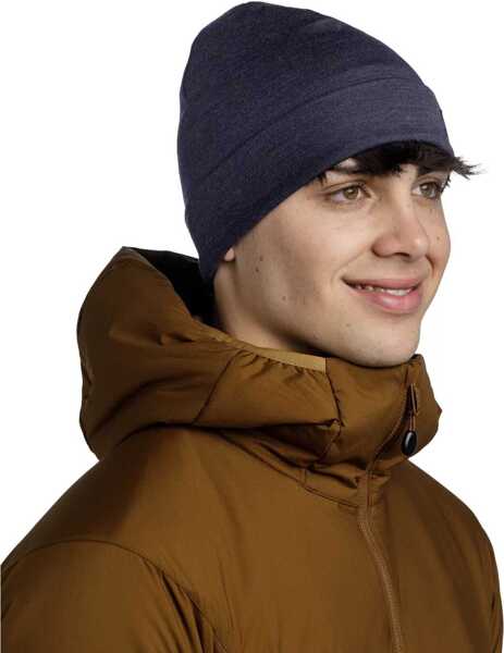 Caciuli Buff Merino Heavyweight Beanie Blue Barbati (BM 19409519) 2