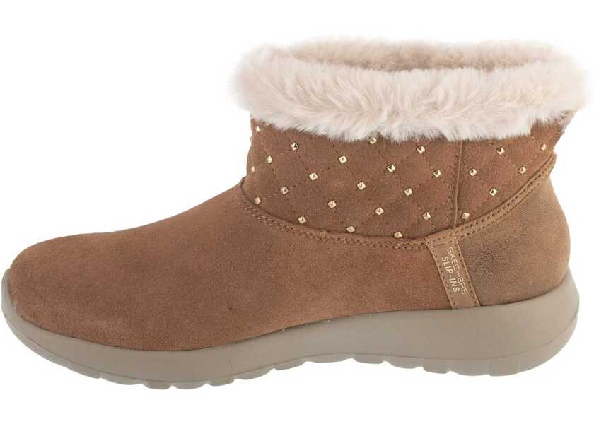 Bocanci de iarna SKECHERS Slip-Ins: On-The-Go Joy - Cozy Shimmer Brown Femei (BM 19409705) 2