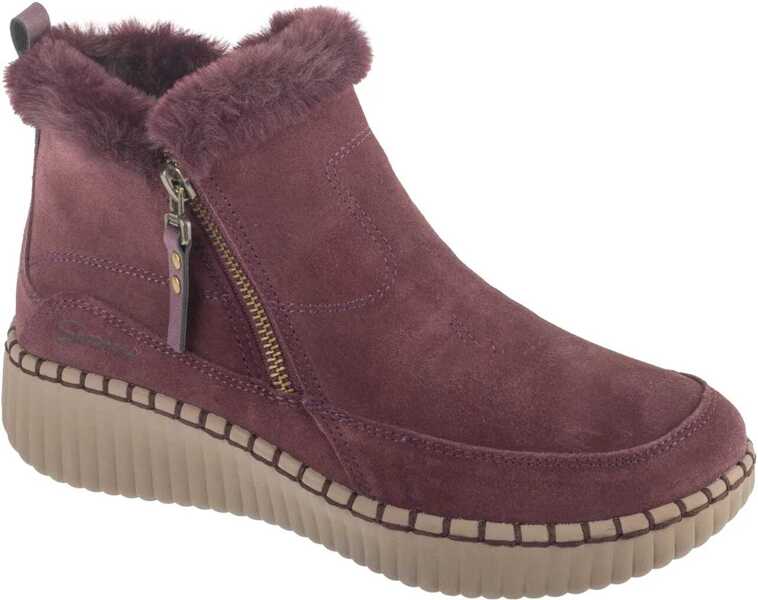 Bocanci de iarna SKECHERS Wilshire Blvd - Fresh Zip Burgundy Femei (BM 19409780) 1