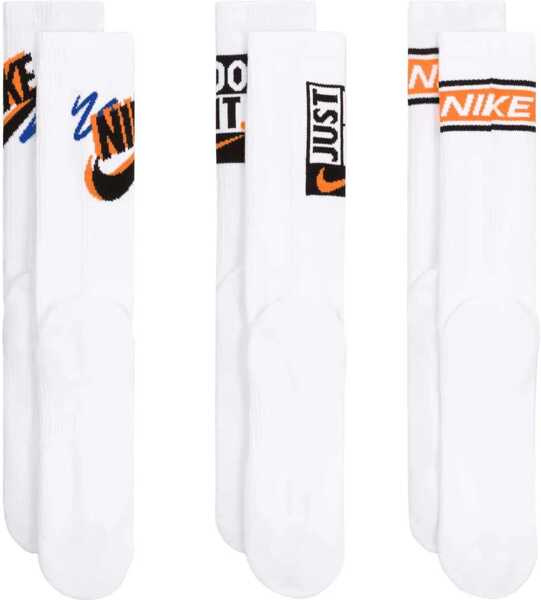 Sosete Nike Everyday Plus Dri-FIT 3 Pack Socks White Barbati (BM 19410230) 2