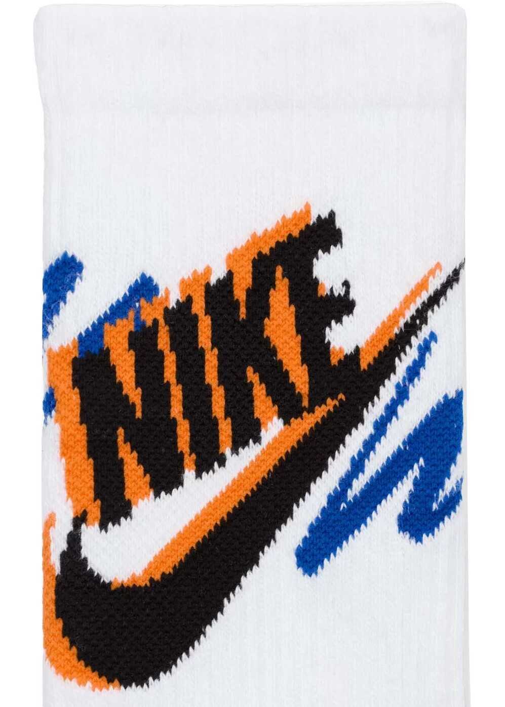 Sosete Nike Everyday Plus Dri-FIT 3 Pack Socks White Barbati (BM 19410230) 3
