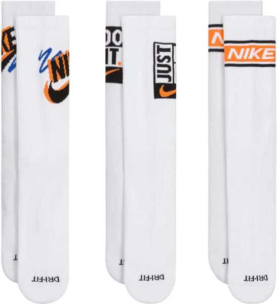Sosete Nike Everyday Plus Dri-FIT 3 Pack Socks White Barbati (BM 19410230) 1
