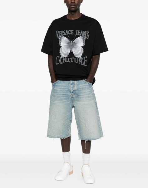 Tricouri Versace Jeans Couture Butterfly Logo T-Shirt BLACK Barbati (BM 19411193) 2